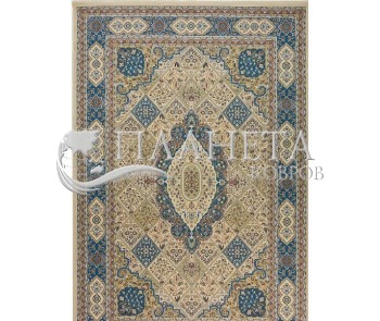 Высокоплотный ковер Royal Esfahan-1.5 2602A Cream-Blue - высокое качество по лучшей цене в Украине